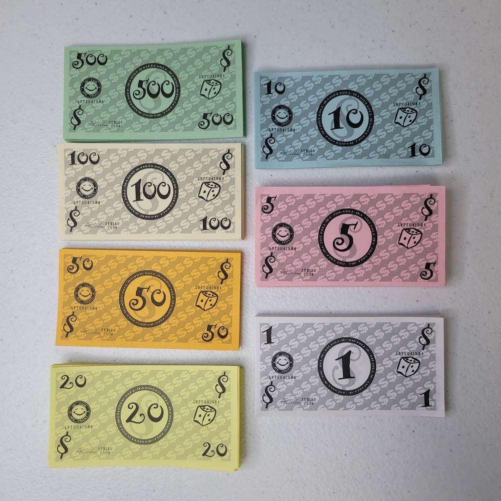 Bookopoly Replacement Money Basic Crafts Vintage Board Game Currency